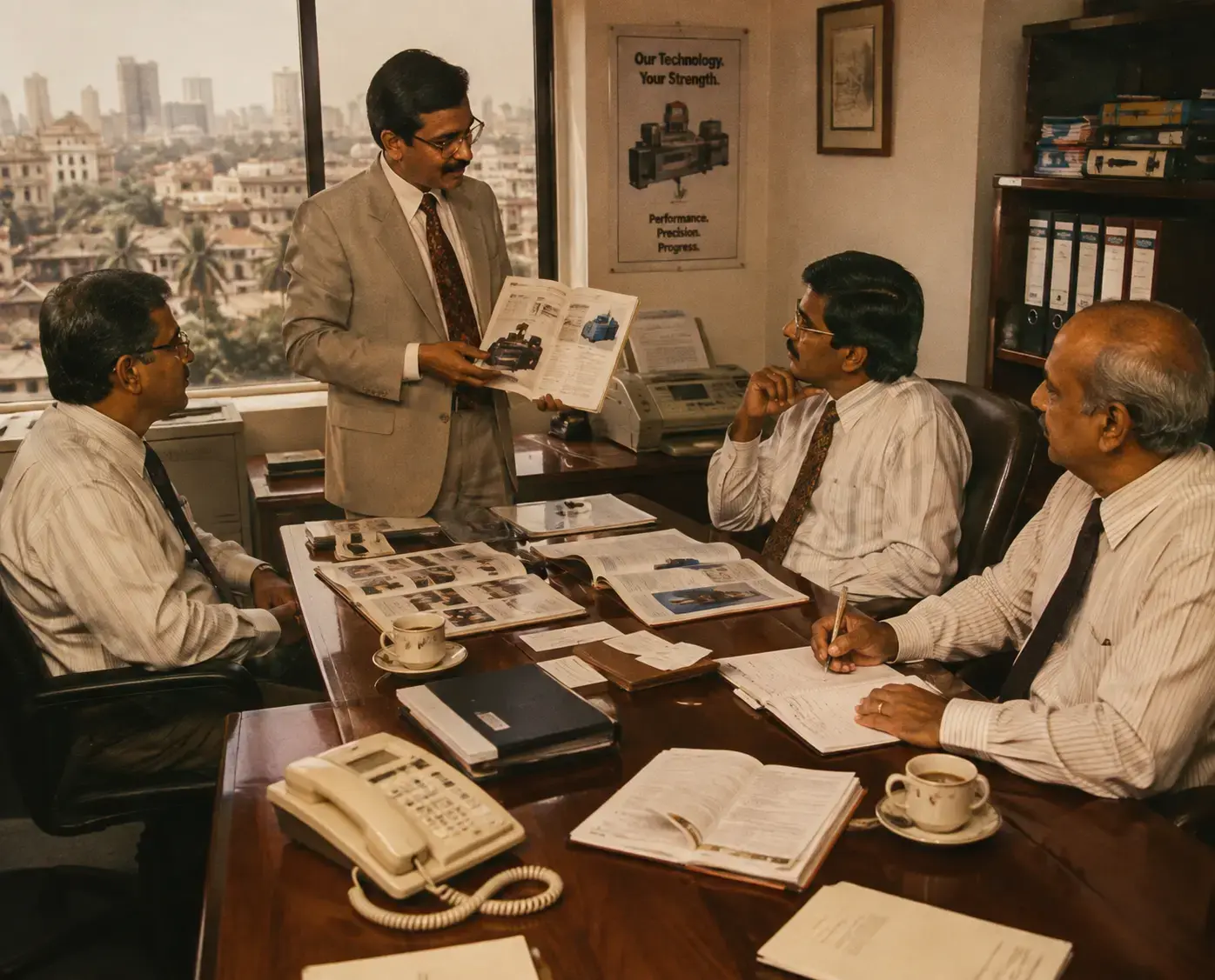 group of men in meeting