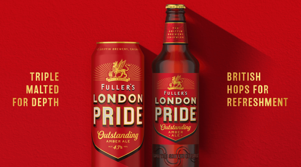 London Pride Amber Ale - can and bottle